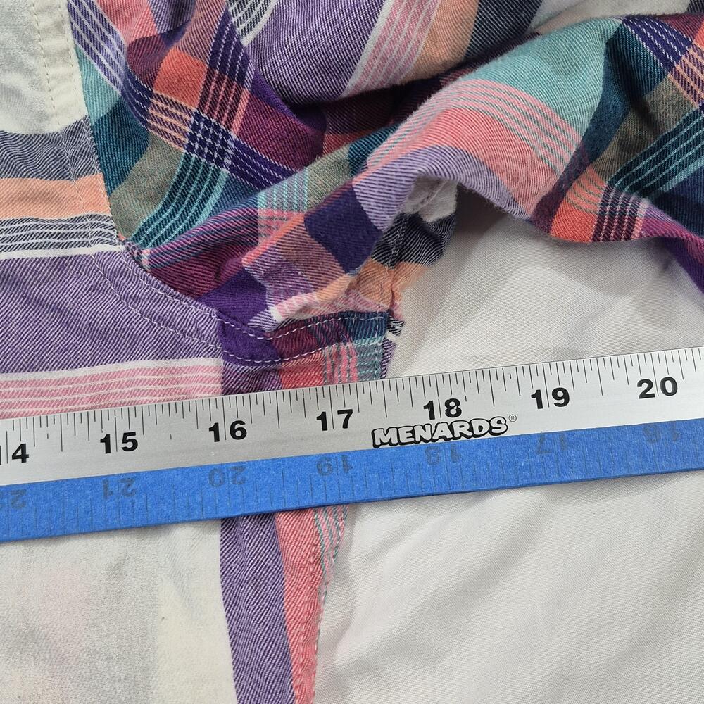 American Eagle Outfitters Shirt Womens Medium Plaid Snap Front Long Sleeve - Picture 3 of 10